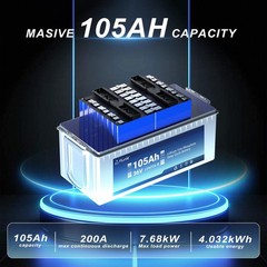 4.032kWh 36v 105ah Lifepo4 Lithium Battery for Golf Cart Club Car Ezgo Yamaha