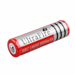 Rechargeable Battery 3.7V Button Top 3000mAh I8650 Batteries Cell for Flashlight