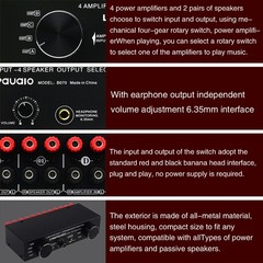 Amplifier Speaker Selector Switch 4 Input 2 Output Or 2 In 4 Out (300W)