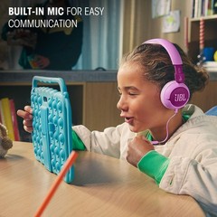 JBL Junior 320 Wired on-Ear Kids Headphones Safe Sound 85dB Built-in mic Purple
