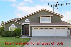 Digital OTA Antenna Outdoor Attic or Roof Mount TV Antenna with Pole