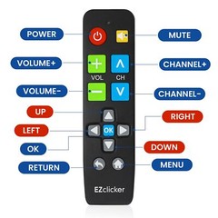 Big Button TV Remote for Seniors Universal Compatibility Easy to Use Black