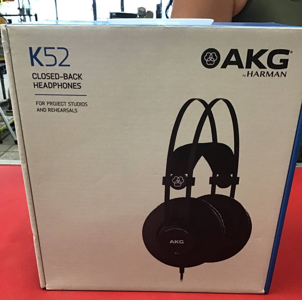 AKG K52 Headphones Closed Back Recording Studio Headphones **NIB**