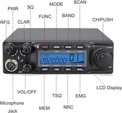 Anytone AT‑6666 PRO 10 Meter Radio 80W AM/FM/USB/LSB/CW 7‑Color LCD NRC