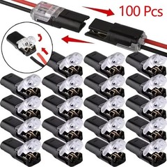 50 pcs Double-Wire Plug-in Connector, Cable Clamp Locking Buckle, AWG 18-22 US *