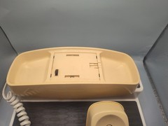 Vintage AT&T Trimline 230 Phone Beige Curly Corded Landline Desk Telephone