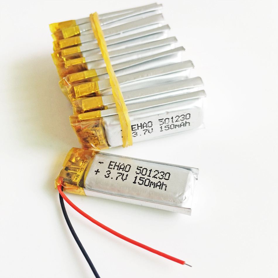 10 pcs 3.7V 150mAh lipo Battery rechargeable For MP3 MP4 smart watch GPS 501230