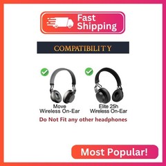 SOULWIT 70mm Earpads Replacement for Jabra Move/Elite 25h Wireless On-Ear Headph