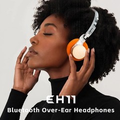 FiiO EH11 Lightweight Over-Ear Bluetooth Headphones, LDAC (Transparent Black)