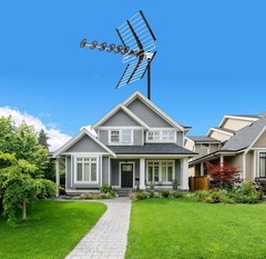 Five Star Outdoor TV Antenna 200 Miles Long Range, 4K 1080P VHF UHF HDTV Antenna