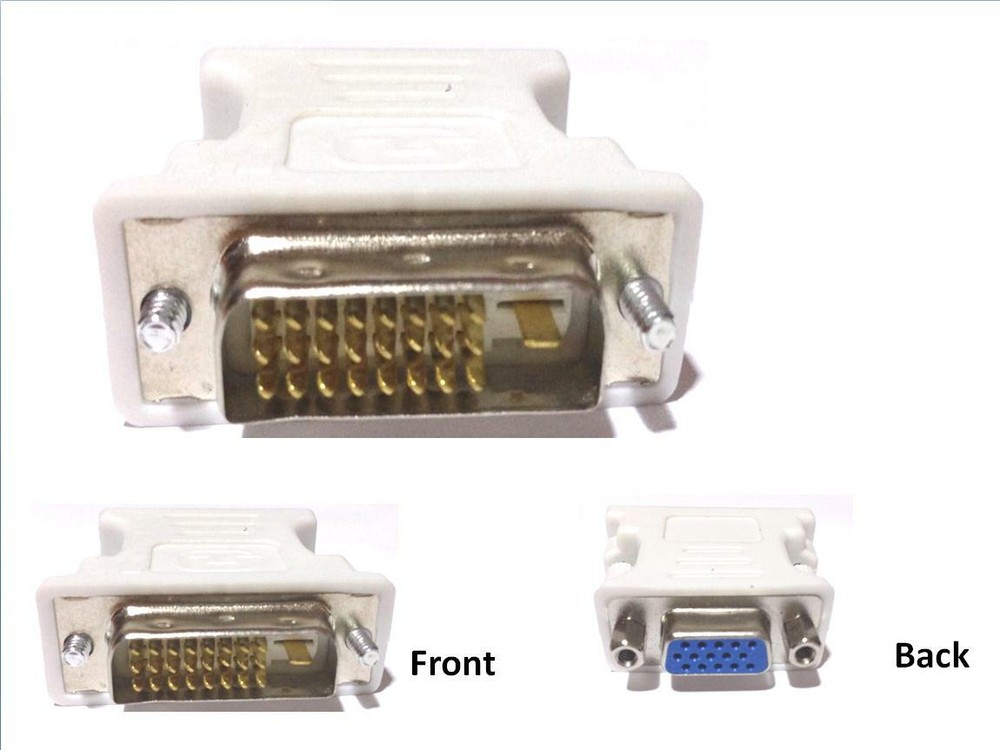 3 pcs 24+1 DVI Pin Male to 15 Pin VGA Female Convertor Adapter DVI-D