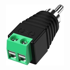 4 pcs Speaker Wire cable to Audio Male RCA Connector Adapter Jack Plug Bose M247
