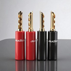 10pcs 24K Gold Plated BFA-Z 4mm Banana Plug Dual Screws Speaker Cable Connectors