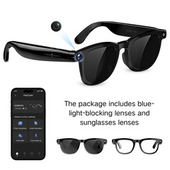 Domars AI Smart Glasses 8MP Camera ChatGPT Bluetooth Call Voice video Record