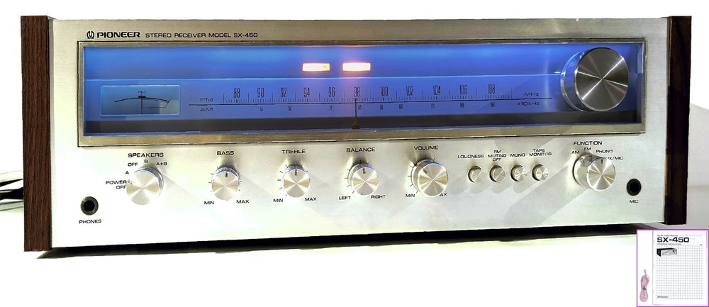 🔥【PRO SERVICED】Pioneer SX-450 30W Receiver~XSTR/CAP/P.SWITCH/LED MODS💥GUARANTY