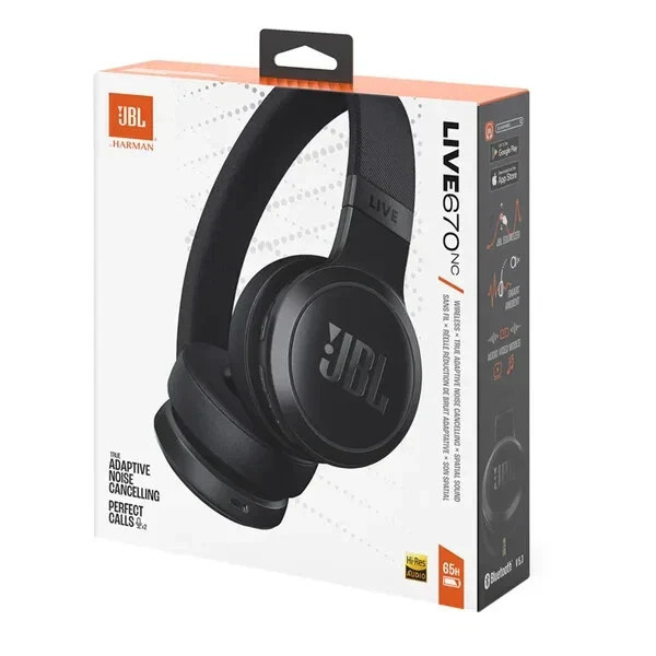 JBL Live 675NC Noise-Cancelling On-Ear Wireless Headphones