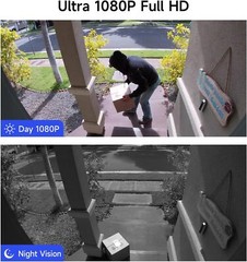 XVIM 1080P Security Camera System Outdoor 8CH H.265+ DVR CCTV SD/Cloud Recorder
