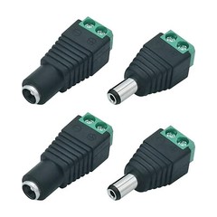 20 Pairs Male Female DC Power Jack Connector Plug 2.1 x 5.5mm for Audio CCTV LED