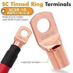 1/0 Gauge CCA Wire Battery Cable Copper Clad Aluminum 40FT Wire + ANL Fuse