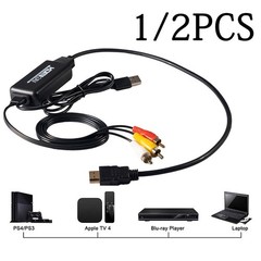 1080P CVBs 3RCA HDMI To RCA AV Converter Adapter For Video Audio TV PC DVD