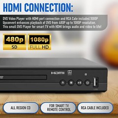 Philips DVD Players for Smart TV with HDMI Port CD Player for Home Stereo System
