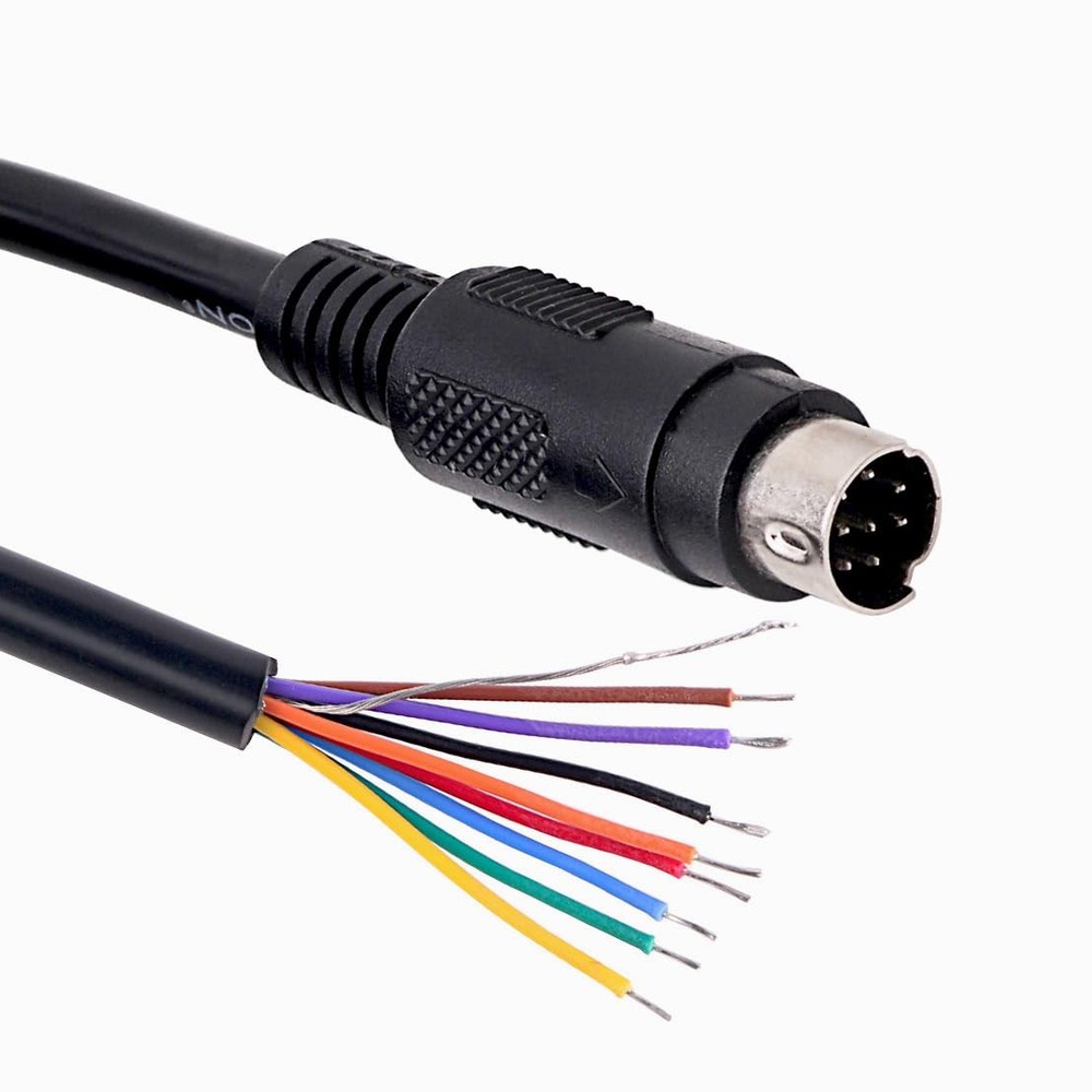 3M 9.8 FT Mini DIN 8 Pin Male To Bare Wire End Adapter Cable MD8 Connector
