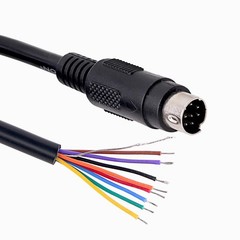 3M 9.8 FT Mini DIN 8 Pin Male To Bare Wire End Adapter Cable MD8 Connector