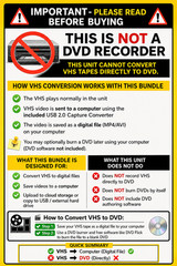Panasonic VHS VCR DVD Combo Convert VHS to Digital USB Capture AV-HDMI Adapter