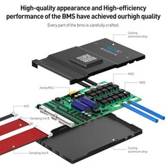 JK BMS 4S 8S 12S-24S 60A-350A Active Balance Bms Lifepo4 Li-Ion LTO Battery lot