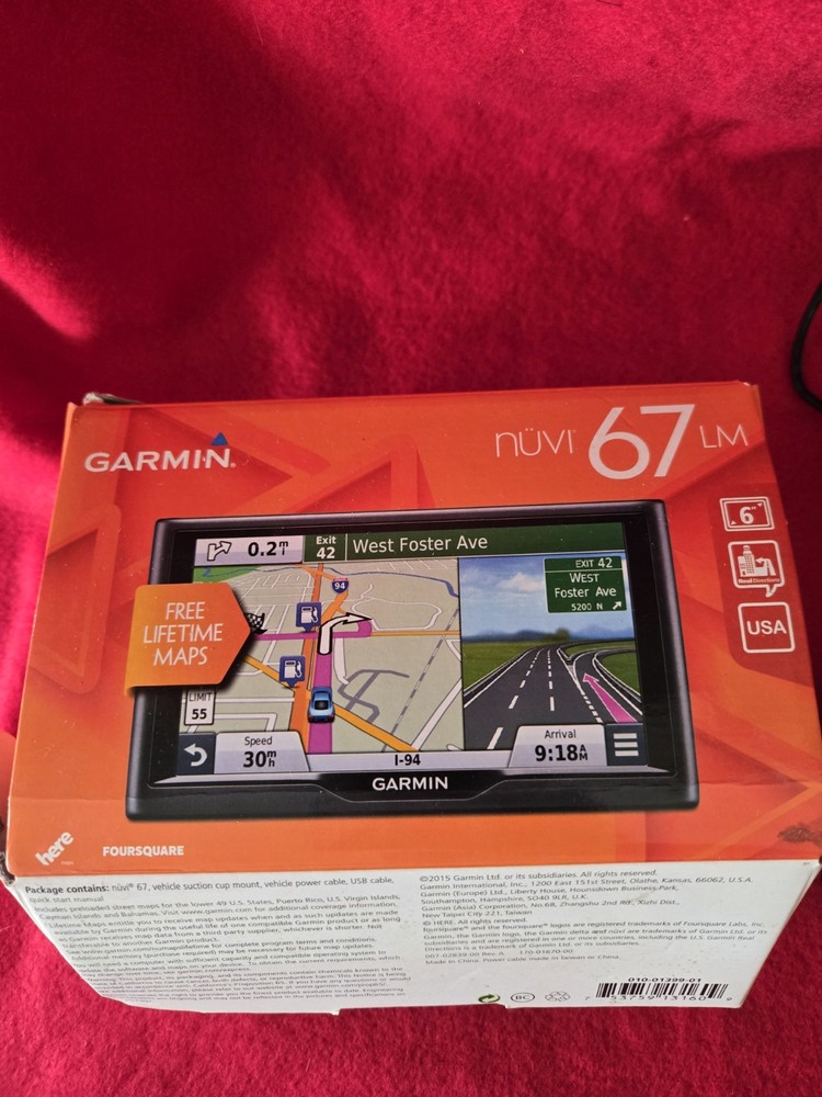 Garmin Nuvi 67LM Car GPS 6″ Screen Lifetime Maps Real Directions Bundle