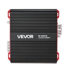 VEVOR Monoblock Car Amplifier Class D Subwoofer Amplifier 3000W RMS 1/2/4 Ohm
