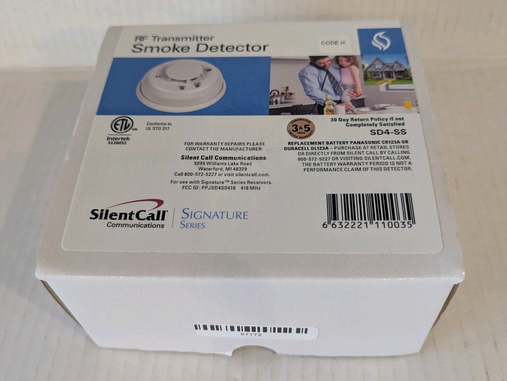 Silent Call Signature Series Smoke Detector with RF Transmitter SD4-SS Photo Ele