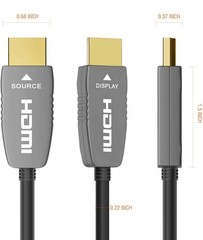 8K HDMI Fiber Optic Cable CL2 Rated 15 Feet 48Gbps 8K60Hz 4K120Hz Dynamic HDR