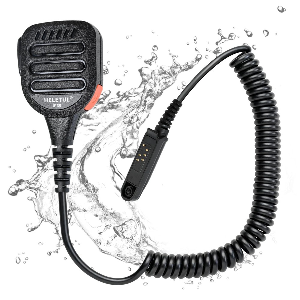 IP65 Waterproof uv-9r Speaker Mic Radio Hand Shoulder Mic for baofeng gmrs 9r…