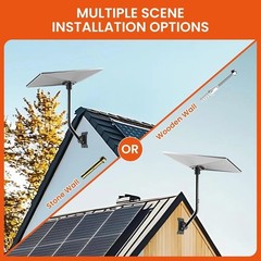 Starlink Gen 3 Mount, 180° Adjustable, Heavy-Duty Metal, Black, Wall/Roof Mount