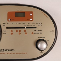 Emerson AM FM Weather Band Radio RP1103 tested and works AC or battery power
