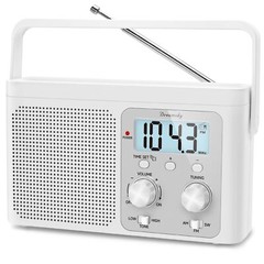 Portable AM/FM Radio with Digital Display Battery or Plug-in Ideal for Seniors
