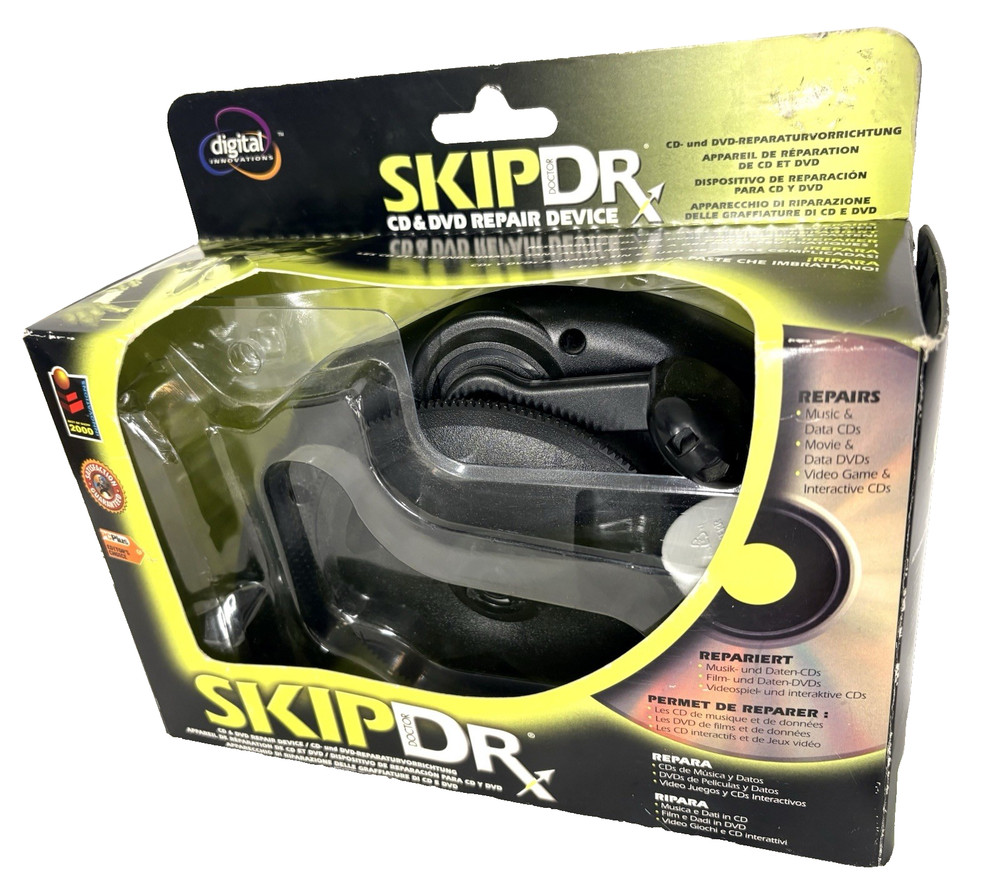 SkipDR Doctor CD DVD Repair Device New Open Box Digital Innovations 10114
