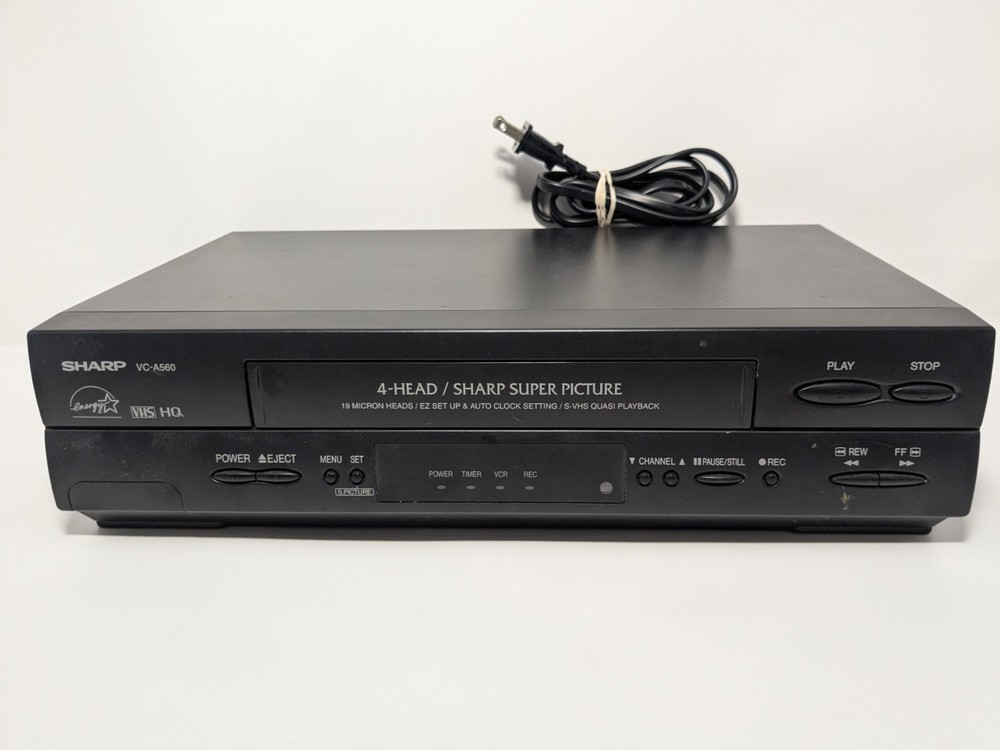 Sharp VC-A560U 4-Head VHS Player – Single | 4-Head Mono VHS As Is For Repair