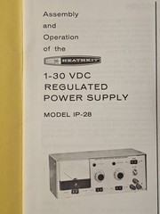 HEATHKIT IP-28 1-30 VDC Regulated Power Supply Assembly Manual (595-1092-05)