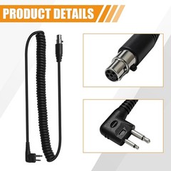 4Pcs 2-Pin to 5-Pin Adapter Cord for Motorola CP200 BlackBox Radios & Headsets