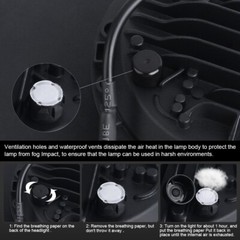 2PCS 7” Round RGB Skull LED Headlights Halo DRL For Jeep Wrangler JK LJ TJ CJ