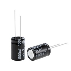 10Pcs 1000uF 35V Capacitor Aluminum Electrolytic Capacitors 105C High Temp