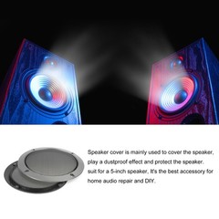 4 Pcs 5inch Black Speaker Grill Mesh Metal Cover Iron Gray ABS Frame