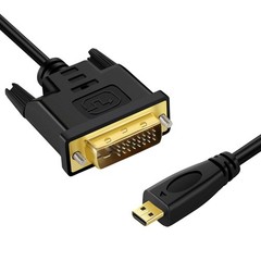 Micro HDMI to DVI Cable 3.3FT, Micro HDMI 1.4 to DVI 24+1 Pin Male to Male Ca…