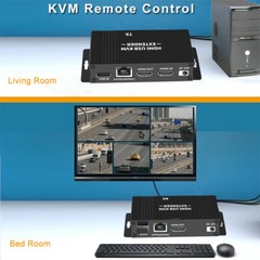 60M HDMI KVM Extender over Ethernet Cat5e/6 HDMI USB RJ45 Extender Keyboard Mous