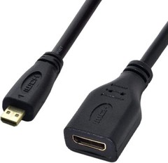 Micro HDMI Type D Male To HDMI Type A Female Cable Adapter Converter Connector