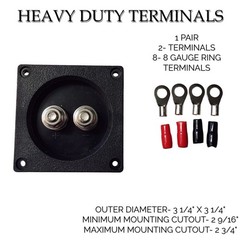 Heavy Duty Subwoofer / speaker Box Terminals 1 pair (2 pcs)