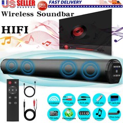 Wireless Bluetooth TV Sound Bar Theater Subwoofer Soundbar Computer Speaker 22”