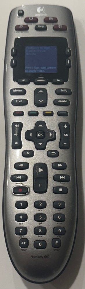 LOGITECH HARMONY 650 UNIVERSAL REMOTE